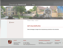 Tablet Screenshot of hettstadt.de